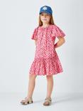 John Lewis Kids' Floral Frill Dress, Pink