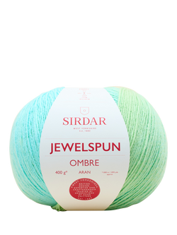 Sirdar Jewelspun Ombre Aran Knitting Yarn, 400g, Citrus Sky