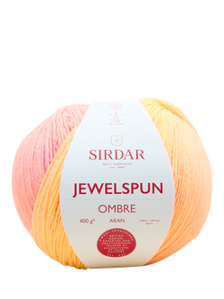 Sirdar Jewelspun Ombre Aran Knitting Yarn, 400g, Rainbow Glow