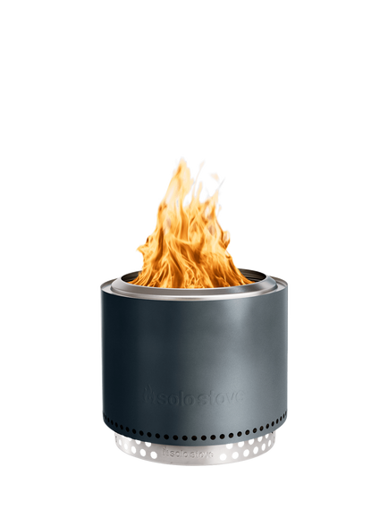 Solo Stove Bonfire 2.0 Stainless Steel Portable Smokeless Firepit & Stand, Gunmetal, Silver