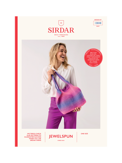 Sirdar Jewelspun Aran Ombre Tote Crochet Pattern, 10848, Multi