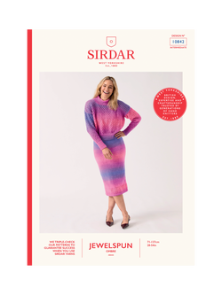 Sirdar Jewelspun Aran Ombre Two Piece Knitting Pattern, 10842, Multi