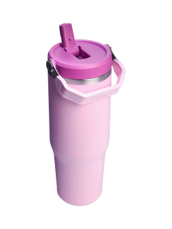 Stanley IceFlow Flip Straw Stainless Steel Leak-Proof Tumbler, 890ml - view 2, Cherry Blossom