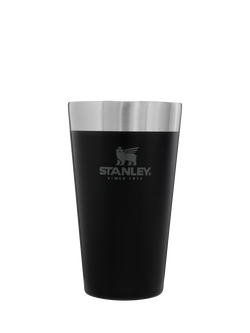 Stanley Adventure Vacuum Insulated Stainless Steel Beer Pint Tumbler, 470ml, Black