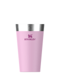 Stanley Adventure Vacuum Insulated Stainless Steel Beer Pint Tumbler, 470ml, Cherry Blossom