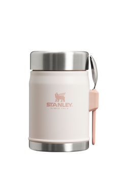 Stanley Vacuum Insulated Stainless Steel Flask & Spork, 400ml, Rose Quartz