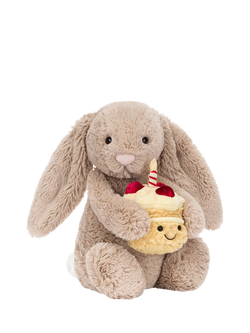 Jellycat Bashful Bunny Birthday Soft Toy, Multi