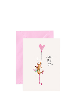Louise Mulgrew Designs Mouse A Little Thank You Card, 