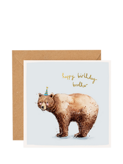 Louise Mulgrew Designs Bear Brother Birthday Card