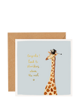 Louise Mulgrew Designs Giraffe Graduation Congratulations Card