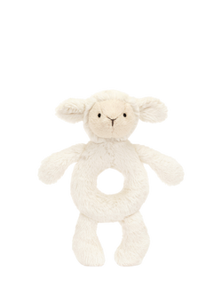 Jellycat Bashful Lamb Ring Rattle - view 2, Multi
