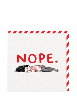 Ohh Deer Nope Lying On Floor Blank Greeting Card, 