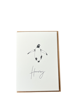 Penguin Ink Penguin Hooray Congratulations Card, 