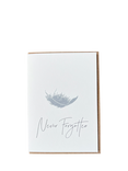 Penguin Ink Feather Never Forgotten Sympathy Card