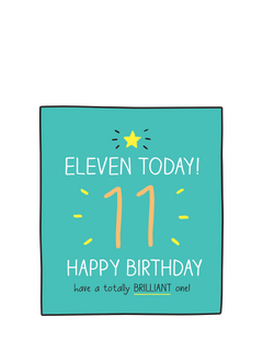 Pigment Totally Brilliant One 11th Birthday Card