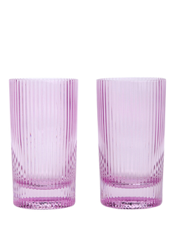 Here's How Stella Highball Glasses, Set of 2, Lilac, Lilac