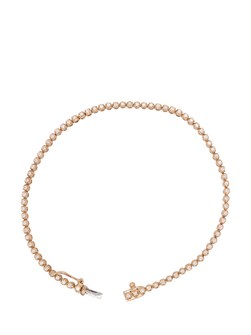 Product image 2 of 4, which shows E.W Adams 9ct Yellow Gold Diamond Tennis Bracelet, Gold