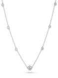 Ralph Lauren Station Crystal Necklace, Silver