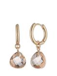 Ralph Lauren Glass Drop Huggie Hoop Earrings, Pink/Gold
