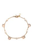 Ralph Lauren Glass and Freshwater Pearl Bracelet, Gold
