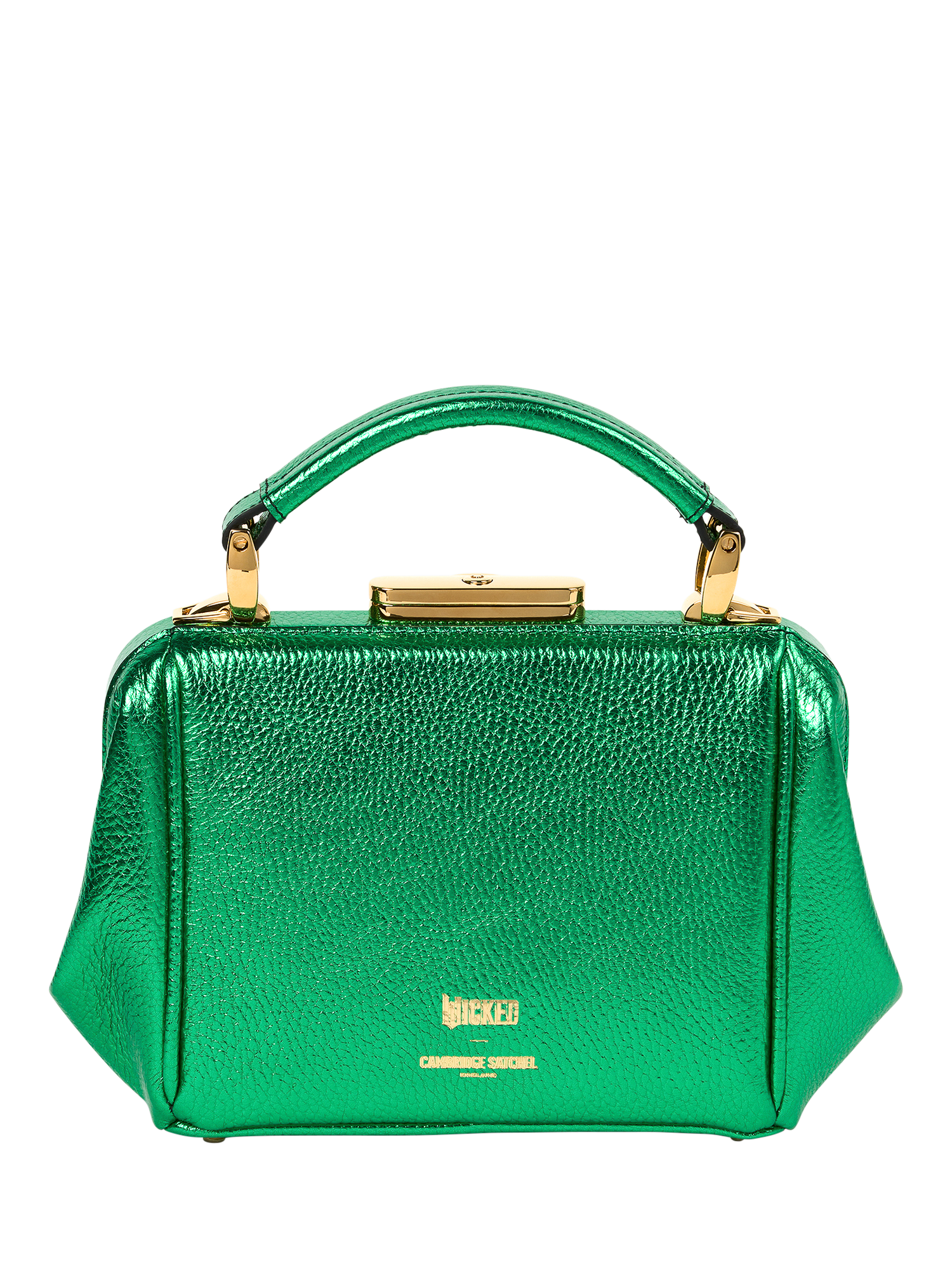 Product image 2 of 6, which shows Cambridge Satchel x Wicked The Mini Sophie Shoulder Bag, Wicked Green Metallic