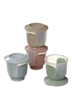 Vital Baby Nourish Store and Wean Pots, Pack of 4, 120ml, Natural