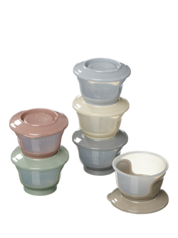 Vital Baby Nourish Store and Wean Pots, Pack of 6, 60ml, Natural