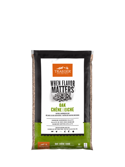 Traeger Oak Hardwood BBQ Pellet Bag, 9kg, Oak
