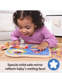 Melissa & Doug Ms. Rachel Wooden Peek-a-Boo Jumbo Peg Puzzle - view 2, Multi