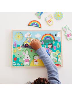 Melissa & Doug Ms. Rachel Wooden Song Peg Puzzle - view 2, Multi