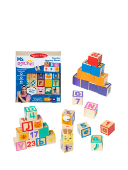 Melissa & Doug Ms. Rachel Wooden Learning Blocks, Multi