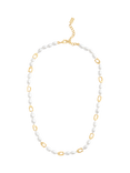 Coach Faux Pearl Collar Necklace, Gold