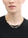 Coach Faux Pearl Collar Necklace, Gold