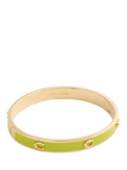 Coach Enamel Bangle Bracelet, Gold/Green