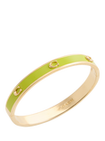 Coach Enamel Bangle Bracelet, Gold/Green