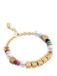 Coach Beaded Chain Bracelet, Gold