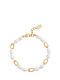 Coach Faux Pearl Strand Bracelet, Gold