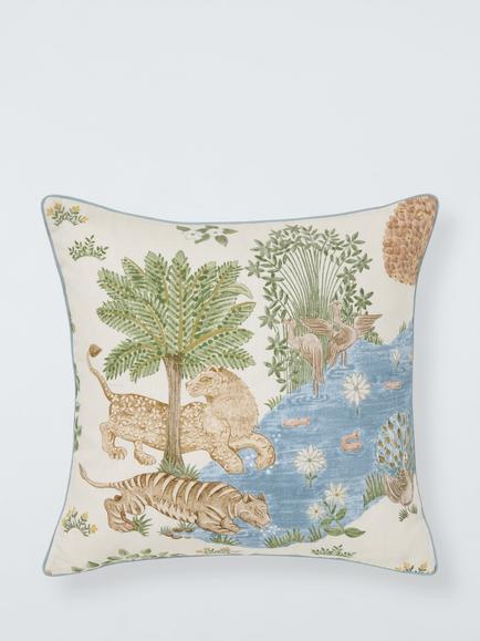 John Lewis x Sanderson Pamir Garden Cushion, Flax