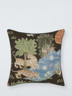 John Lewis x Sanderson Pamir Garden Cushion, Walnut