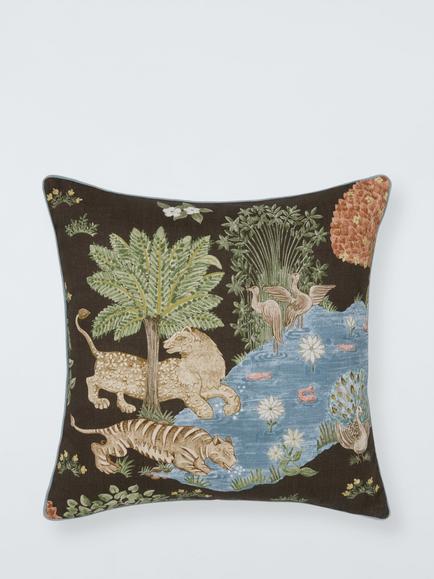 John Lewis x Sanderson Pamir Garden Cushion, Walnut