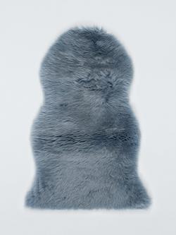 John Lewis New Zealand Single Sheepskin Rug, Bluestone
