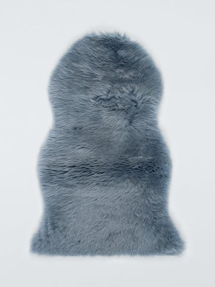 John Lewis New Zealand Single Sheepskin Rug, Bluestone