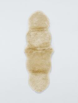 John Lewis New Zealand Double Sheepskin Rug, Fawn
