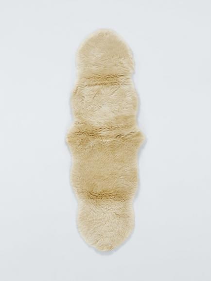 John Lewis New Zealand Double Sheepskin Rug, Fawn