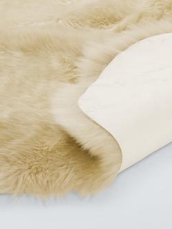 John Lewis New Zealand Double Sheepskin Rug - view 2, Fawn