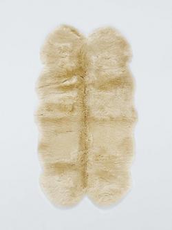 John Lewis New Zealand Sheepskin Quad Sheepskin Rug, Fawn