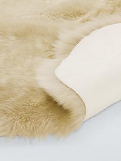 John Lewis New Zealand Sheepskin Quad Sheepskin Rug - view 2, Fawn