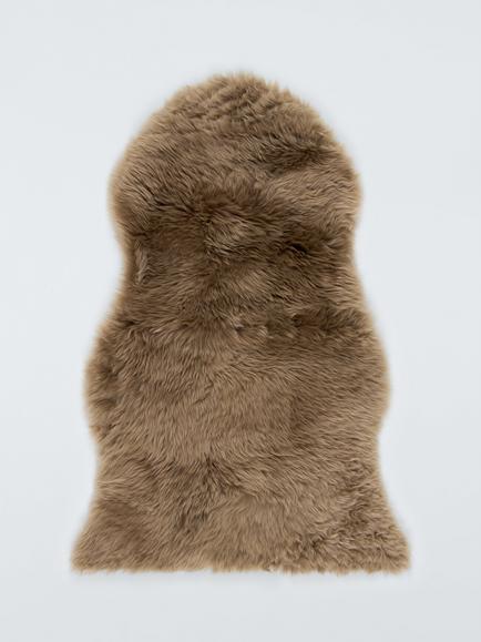 John Lewis New Zealand Single Sheepskin Rug, Latte