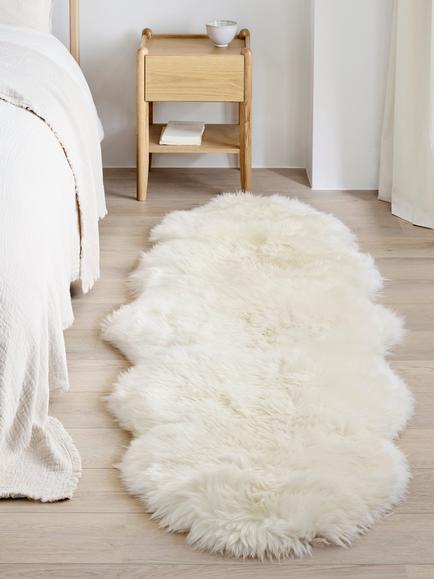 John Lewis Premium New Zealand Double Sheepskin Rug - view 2, Natural