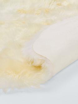 John Lewis New Zealand Double Sheepskin Rug - view 2, Ivory